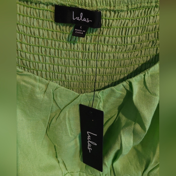 NWT Lulus green mini dress lrg - Picture 2 of 4